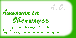 annamaria obermayer business card